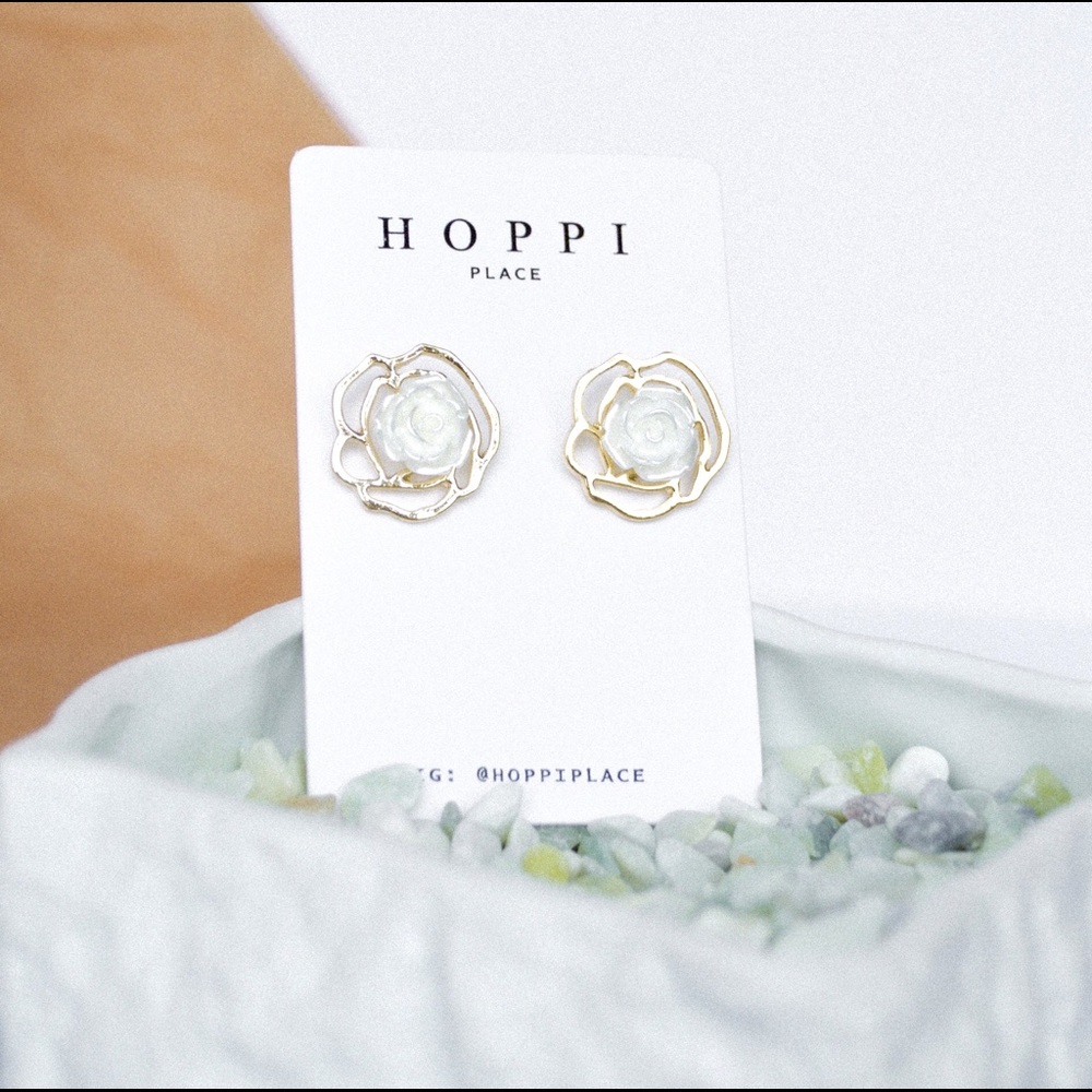 Rosebud Earrings